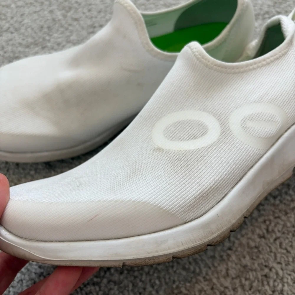 OOFOS OOmg Eezee Sport Shoes Womens 8.5 White Slip On Comfort Casual Walking